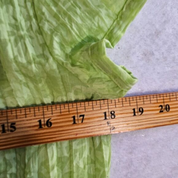 Fenomenon By Chapter One Blouse Women Medium Green Semi Sheer Button Up Casual - Picture 8 of 11